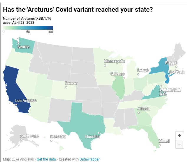 COVID "Arcturus" XBB.1.16: The first death in U.S.